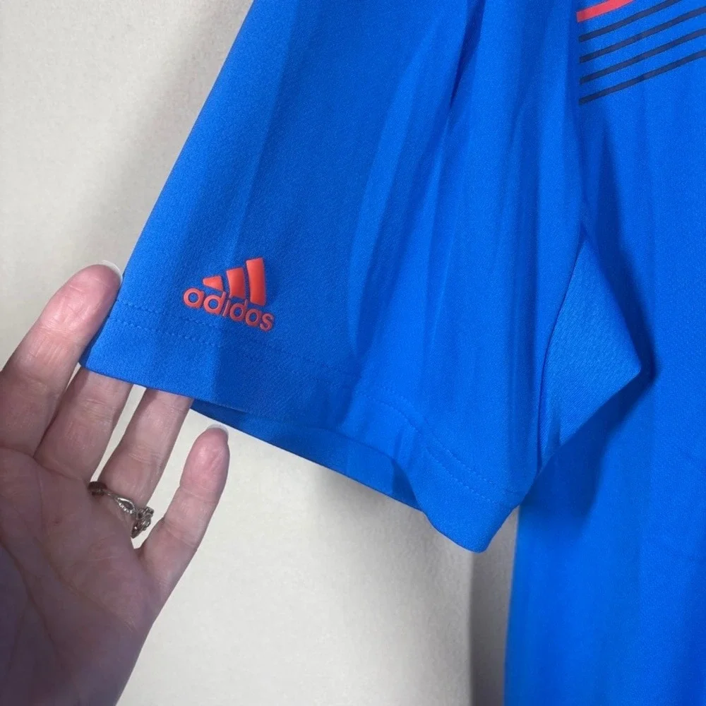 Adidas Climacool Lake‎ Arrowhead Golf Polo Lot of 2 Sz XL Blue/White Athletic